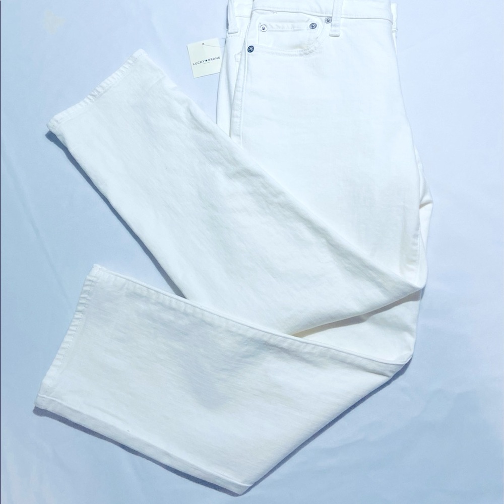 New! Lucky Brand Jeans Women's White Size 27 Sweet Crop Mid Rise Ladies